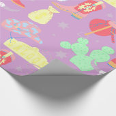 pastel cowgirl wild west saloon cadeaupapier (Hoek)