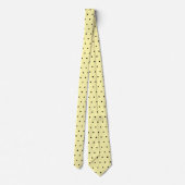 Pastel Cream Black Polka Dots Stropdas (Achterkant)