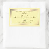 Pastel Cream Product Label Goud Lijst met Logo (Tas)