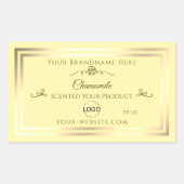 Pastel Cream Product Label Goud Lijst met Logo (Voorkant)