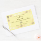 Pastel Cream Product Label Goud Lijst met Logo (Envelop)