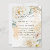 Pastel Creamy Goldenrod Waterverf Bouquet Kaart (Voorkant)