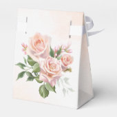 Pastel crème blush roze rozen op maat bedankdoosjes (Achterkant)