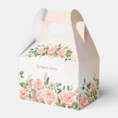 Pastel crème blush roze rozen op maat bedankdoosjes (Achterkant)