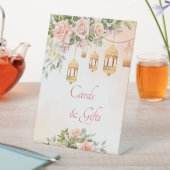 Pastel crème blush roze rozen op maat reclamebord met voetstuk (Insitu)