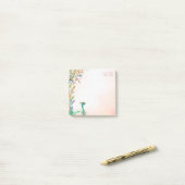 Pastel crème floral peace ock sjabloon post-it not post-it® notes (Op bureau)