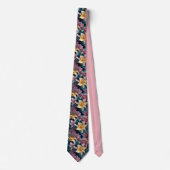 Pastel & Crème Lelie Bloemmotief Stropdas (Voorkant)