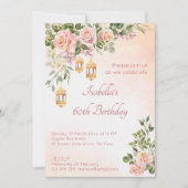 Pastel crèmekleurige rozen met Marokkaanse lantaar Kaart (Voorkant)