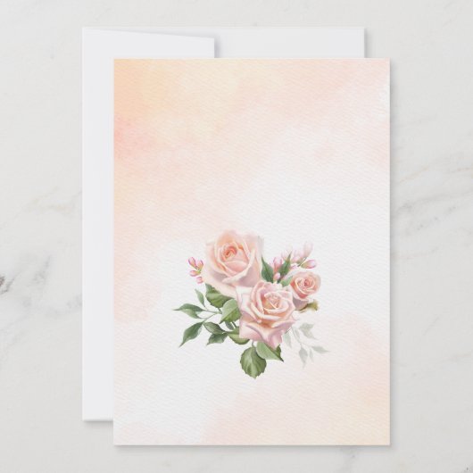 Pastel crèmekleurige rozen met Marokkaanse lantaar Kaart (Achterkant)