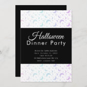 Pastel Crescent Moons Sterren Halloween Diner Part Kaart (Voorkant / Achterkant)