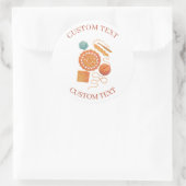 Pastel Crochet hook Yarn Watercolor Crocheting Ronde Sticker (Tas)