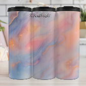 Pastel Crystal Geode Abstracte Glitter Thermosbeker