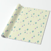 Pastel Crystal Star Pattern Cadeaupapier (Uitgerold)