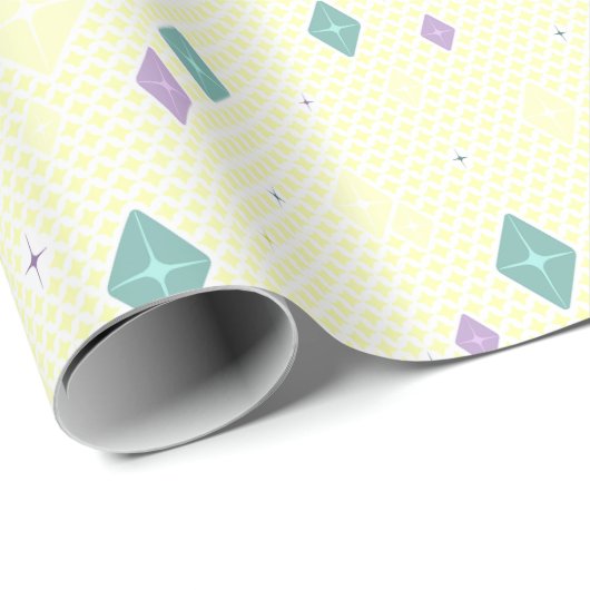 Pastel Crystal Star Pattern Cadeaupapier (Rol Hoek)