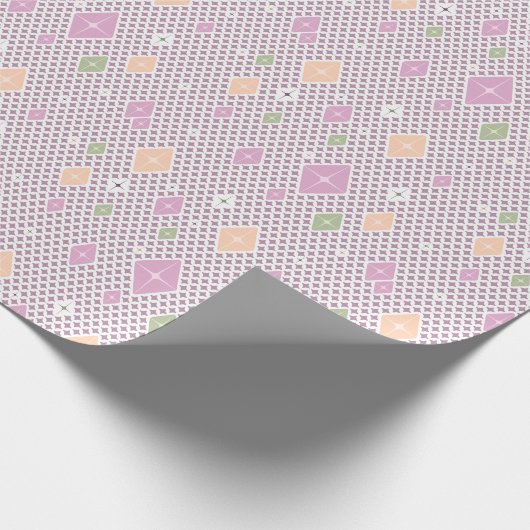 Pastel Crystal Star Pattern Cadeaupapier (Hoek)