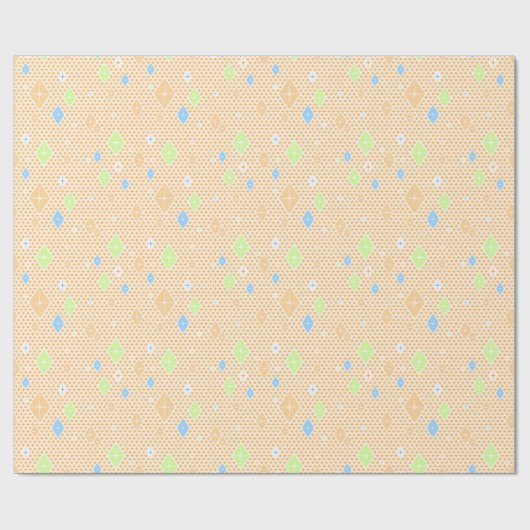 Pastel Crystal Star Pattern Cadeaupapier (Vlak)