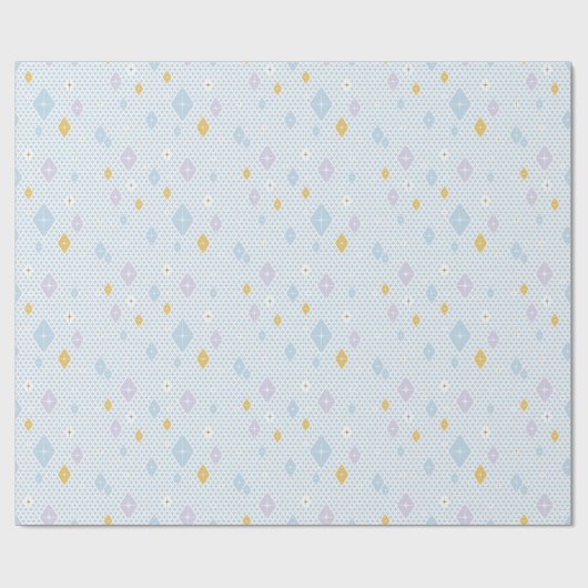 Pastel Crystal Star Pattern Cadeaupapier (Vlak)