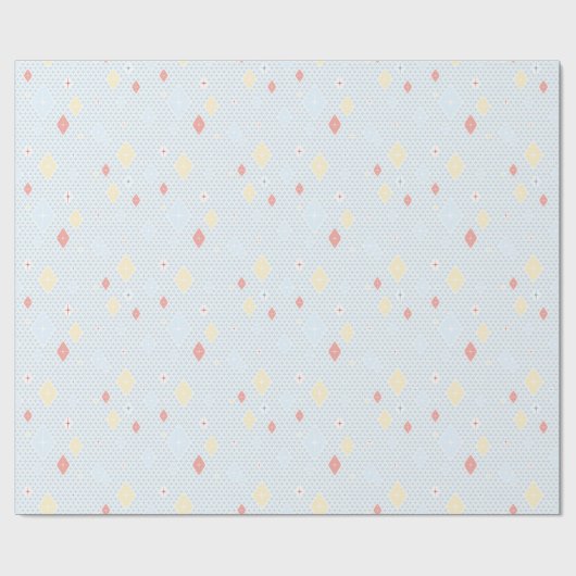 Pastel Crystal Star Pattern Wrapping Paper Cadeaupapier (Vlak)