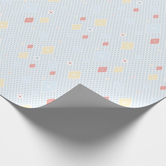 Pastel Crystal Star Pattern Wrapping Paper Cadeaupapier (Hoek)
