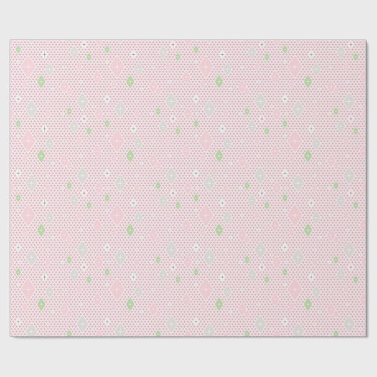 Pastel Crystal Star Pattern Wrapping Paper Cadeaupapier (Vlak)