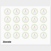 Pastel Cupcake Bakkerij Confectie Snoep Ronde Sticker (Vel)