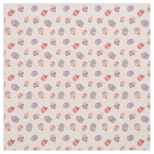 Pastel Cupcake Confetti Party Fabric Stof (Swatch)