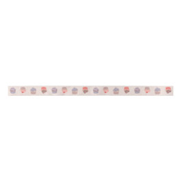 Pastel Cupcake Confetti Pattern Ribbon Satijnen Lint