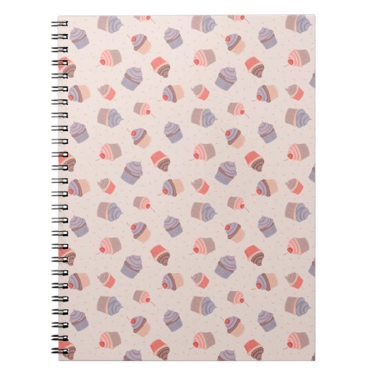 Pastel Cupcake Confetti Spiral Notitieboek (Voorkant)