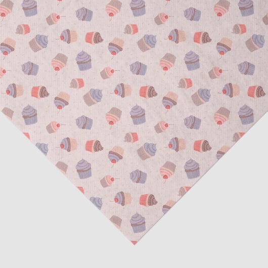Pastel Cupcake Confetti Verjaardag Tissue Papier (Detail)