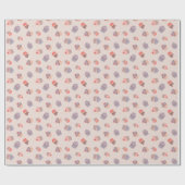 Pastel Cupcake Confetti Verjaardag Wrapping Paper Cadeaupapier (Vlak)