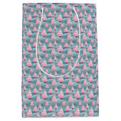 Pastel Cupcake Kerstbomen Medium Cadeauzakje (Voorkant)