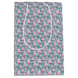 Pastel Cupcake Kerstbomen Medium Cadeauzakje