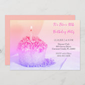 Pastel Cupcake Kleurrijke 30e verjaardag uitnodigi Kaart (Voorkant / Achterkant)