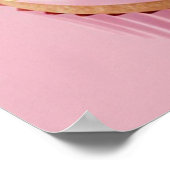 Pastel Cupcake Patroon op Roze Poster (Hoek)