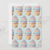 Pastel Cupcake Sweet Baby shower Sprinkle Kaart (Achterkant)