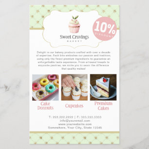 Pastel Cupcake Sweet Treats Bakkerij Korting Flyer