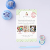 Pastel Cupcake Sweet Treats Bakkerij Korting Flyer (Enkel)