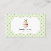 Pastel Cupcake Sweet Treats Bakkerij Waterverf Visitekaartje (Voorkant)