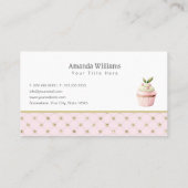 Pastel Cupcake Sweet Treats Bakkerij Waterverf Visitekaartje (Achterkant)