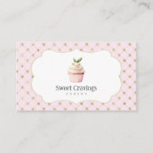 Pastel Cupcake Sweet Treats Bakkerij Waterverf Visitekaartje (Voorkant)
