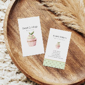 Pastel Cupcake Sweet Treats Bakkerij Waterverf Visitekaartje