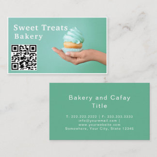 Pastel Cupcake Zoete Traktaties Bakkerij Mint Groe Visitekaartje