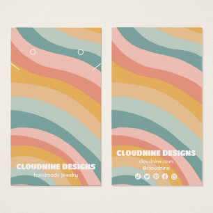 Pastel Curve Oorbel Ketting Sieraden Display Kaart