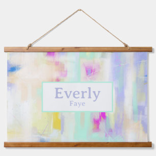 Pastel Custom Baby Naam Kinder kamer Wall Art Hangend Wandkleed
