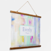 Pastel Custom Baby Naam Kinder kamer Wall Art Hangend Wandkleed (Gebogen)