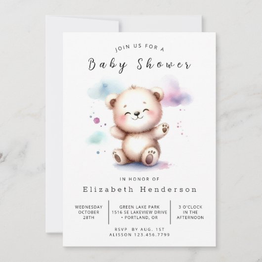 Pastel Custom Beer Baby shower Kaart (Voorkant)