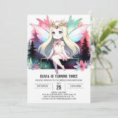 Pastel Custom Fairy Verjaardag Kaart (Staand voorkant)