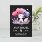 Pastel Custom Fox Verjaardag digitaal Kaart (Staand voorkant)