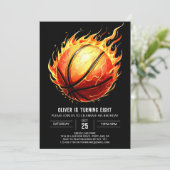 Pastel Custom Net Basketbal Verjaardag Kaart (Staand voorkant)