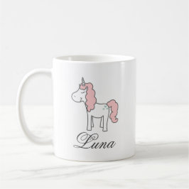 Pastel Custom Unicorn Rose Floral Cute Pink  Koffiemok